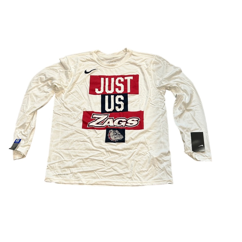 Gonzaga Bulldogs Nike Men’s Dri “Just Us‎ Zags” Fit Long Sleeve Shirt